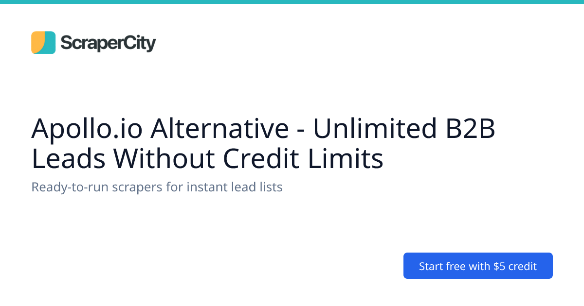 Apollo.io Alternative - Unlimited B2B Leads Without Credit Limits ...