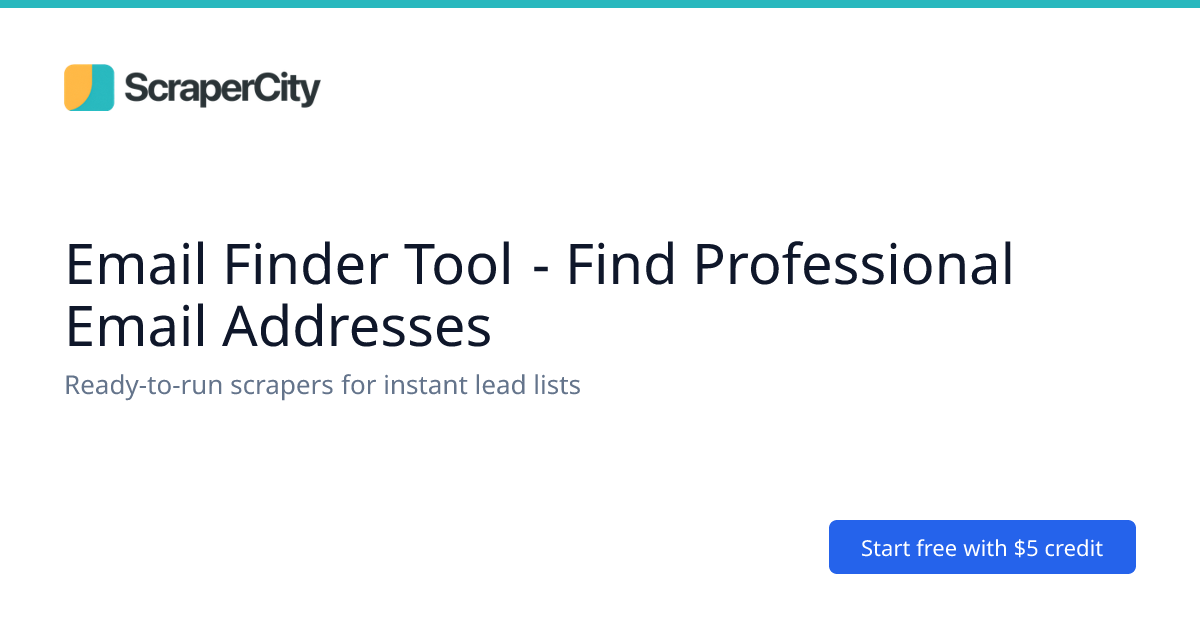 Email Finder Tool - Find Professional Email Addresses | ScraperCity